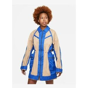 Nike Jordan Next Utility Capsule Jacket 2 in 1 Women Small Beige Blue DD7095 200